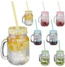 relaxdays Glas 16 x Trinkgl&auml;ser mit Strohhalm, Glas