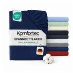 Komfortec Spannbettlaken Jersey Spannbettuch, 90x200, 140x200, 160x200, 180x200 oder