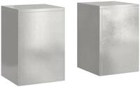 vidaXL Blumenst&auml;nder Pflanzenst&auml;nder 2 pcs Silber 24 x 24 x 35 cm Edelstahl...