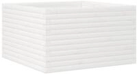 vidaXL Blumentopf Pflanzk&uuml;bel Wei&szlig; 80x80x45,5 cm Massivholz Kiefer (1 St)