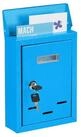 relaxdays Briefkasten mit Namensschild (1-St), blau