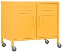 vidaXL Aktenschrank Lagerschrank Senfgelb 60x35x56 cm Stahl (1-St)