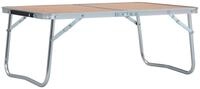 vidaXL Campingstuhl Klappbarer Campingtisch Braun Aluminium 60 x 40 cm (1 St)