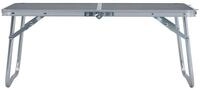 vidaXL Campingtisch, Klappbarer Campingtisch Grau Aluminium 60 x 40 cm