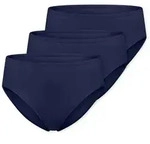 Schiesser Slip Essentials (3-St) Unterhose, Basic Slip, Slip blau 36