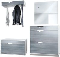 Vladon Garderoben-Set Kolmio, (Garderobenset bestehend aus 1 Schuhschrank, 1