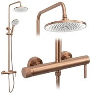 wohnwerk.idee Duscharmatur Duscharmatur Dusche Wasserhahn Handbrause, Titan Gold