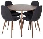 ebuy24 Essgruppe PlazaWA100 Essgruppe Esstisch Nussbaum dekor und 4, (5-tlg)