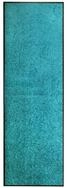 vidaXL Fu&szlig;matte, T&uuml;rmatte Waschbar Cyan 60x180 cm