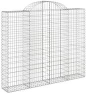 vidaXL Blumentopf Gabionen mit Hochbogen 2 Stk. 200x30x160/180cm Verzinktes...