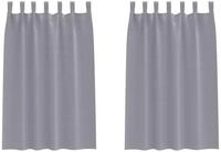 vidaXL Vorhang Verdunkelungs-Vorh&auml;nge mit Ringen 2 pcs Hellgrau 175 x 140 cm...
