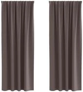vidaXL Vorhang Verdunkelungs-Vorh&auml;nge mit Ringen 2 pcs Dunkelbraun (2 St),...