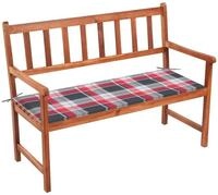 vidaXL Gartenbank Gartenbank mit Auflage 120 cm Massivholz (1-St)