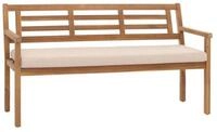 PROREGAL&reg; Gartenbank 82x145x59cm Sitzbank Holzbank Massiv-Holz Akazie mit/ohne