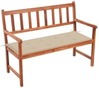 vidaXL Gartenbank Gartenbank mit Auflage 120 cm Massivholz (1-St)