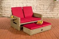 CLP Gartenlounge-Set Ancona 5mm, mit verstellbarer R&uuml;ckenlehne