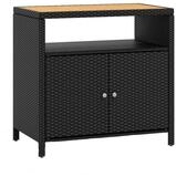 COSTWAY Garten-Ger&auml;teschrank, BxT: 90x53 cm, outdoor, Holz & Rattan,...