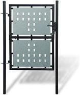 vidaXL Gartentor Schwarzes Einzeltor f&uuml;r Z&auml;une 100 x 200 cm