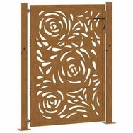vidaXL Gartentor Gartentor 100x150 cm Verwitterungsstahl Flammendesign