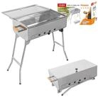 Olymp Handels GmbH Holzkohlegrill Mangal Edelstahl Picknick Schaschlik Grill mit