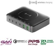4smarts 4smarts 7in1 GaN Ladestation 100W Wireless Charger Induktions-Ladeger&auml;t