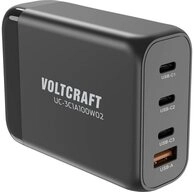 VOLTCRAFT USB-Ladestation GaN, 100 W, 3x USB-C,&reg; 1x USB-A, PD 3.0 VC-16619005