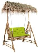 vidaXL Hollywoodschaukel Hollywoodschaukel mit Palmbl&auml;ttern und Kissen 202 cm