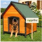 Zooprinz Hundeh&uuml;tte Luna mit Klappdach und Lamellen, Bitumenbahnen, wetterfest