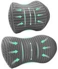 vidaXL Kopfkissen Nackenkissen, R&uuml;ckenkissen Grau Viscoschaum 47 x 24 x 12 cm,