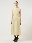 Y.A.S Sommerkleid YASKRISSI SL BUBBLE HEM LONG DRESS NOOS gelb L (40)