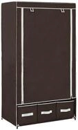 vidaXL Stoffschrank Kleiderschrank Braun 87 x 49 x 159 cm Stoff (1-St)