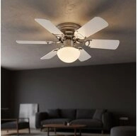 GLOBO LIGHTING Deckenventilator, LED Decken Lampe K&uuml;chen B&uuml;ro Ventilator Raum