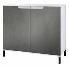 Vladon Kommode Sylt V3 (Moderner K&uuml;chenschrank, mit 2 gro&szlig;en T&uuml;ren), Wei&szlig;...