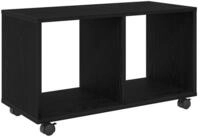 vidaXL Beistelltisch Beistelltisch mit Regal Schwarz Eichen-Optik 72 x 33 x...