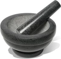 Wenco M&ouml;rser mit St&ouml;&szlig;el Set aus Granit ⌀ 16cm f&uuml;r ein feines Mahlergebnis, (16