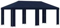 vidaXL Partyzelt Garten Pavillon 6 x 3 m Blau Polyester und Stahl 190