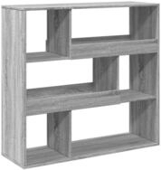 vidaXL B&uuml;cherregal Raumteiler Grau Sonoma 100x33x94,5 cm Holzwerkstoff, 1-tlg.