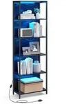 VASAGLE B&uuml;cherregal, mit 6 Ebenen, Standregal mit einstellbarer...