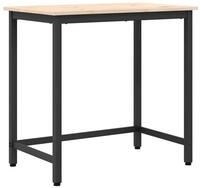 vidaXL Schreibtisch Tisch Natur 80 x 50 x 77 cm Ingenieure Holz und Stahl (1-St)