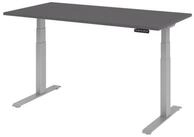 HAMMERBACHER Schreibtisch Schreibtisch el 160x80cm silber/grauaphit