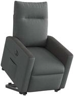vidaXL Sessel Relaxsessel mit Aufstehhilfe Elektrisch Dunkelgrau Stoff (1-St)