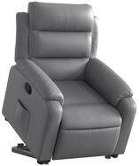 vidaXL Sessel Relaxsessel mit Aufstehhilfe Grau Kunstleder (1-St)
