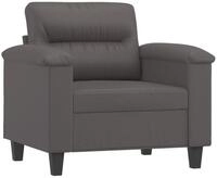 vidaXL Sessel, Loungesessel Grau 60 cm Kunstleder