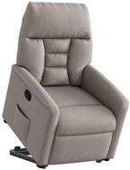 vidaXL Sessel Relaxsessel mit Aufstehhilfe Taupe Stoff (1-St)