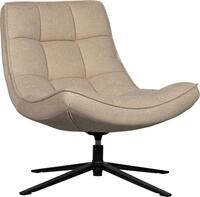 WOOOD Drehsessel Maudi, Metallgestell, gepolstert mit gewebtem Stoff, H 84 cm x...