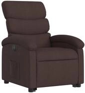 vidaXL Sessel Relaxsessel mit Aufstehhilfe Elektrisch Dunkelbraun Stoff (1-St)