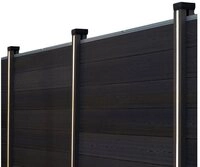 HOME DELUXE Zaunpfosten Nutleiste mit Solar LED Beleuchtung DINA DELUXE, (6-St),