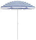 vidaXL Sonnenschirm Garten-Sonnenschirm 170T Polyester Blau und Wei&szlig;