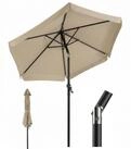 Sekey Sonnenschirm 200 cm Gartenschirm Rund Marktschirm Knickbar mit Kurbel,...