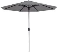Madison Sonnenschirm 300 cm Paros Luxe 3 m hellgrau auto tilt Kurbelschirm, mit